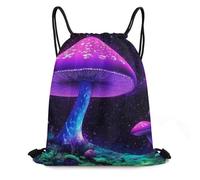 Mochila Cuerda, Hongos psicodélicos del Mundo mágico Hongos Bolsas Cordon de Gimnasio Unisex Manera Gym Bag para Hombre Mujer Adulto 36X42cm