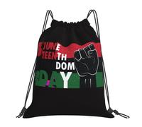 Mochila Cuerda Juneteenth Es Mi Día De La Independencia Gran Capacidadte Bolsa Gimnasio Ajustable Bolsa De Deporte para Vacaciones Viaje Escuela 39X46Cm