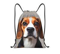 Mochila Cuerda, Lindo Perro Beagle Bolsas de Cuerdas Unisex Manera Bolsas de Deporte para Playa Vacaciones Hombre 36X42cm