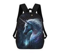 Mochila De 17 Pulgadas Galactic Unicorn Fantasy Art, Mochila Escolar Impresa En 3D, Bolsa Para El Almuerzo Escolar, Mochila De Viaje, Mochila Para Amigos Para Niñas Y Niños.