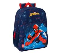 SPIDERMAN NEON - Mochila Escolar Niño, Mochila Niño, Mochila Infantil, Adaptable a Carro, Ideal para Niños en Edad Escolar, Cómoda y Versátil, Calidad y Resistencia, 33x14x42 cm, Color Azul Marino