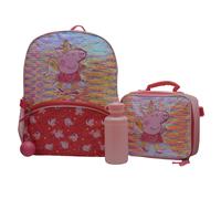 Mochila de 4 piezas de Peppa Pig para ni as, ideal para preescolar y jard n de infancia. Mochila escolar de 40 cm con lentejuelas y bolsillo fron