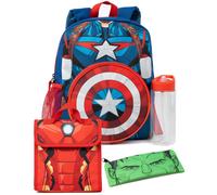 Mochila de 4 piezas Marvel x Avengers para niño, color azul, talla única