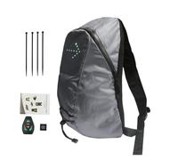 Mochila de 4 señales LED con indicador de dirección, mochila con control | remoto para bicicleta, de seguridad para bicicleta, de montañismo deportivo, gris, Se référer au descriptif