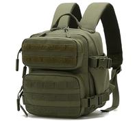 Mochila de 9L para Hombres y Mujeres Mini Mochila de Senderismo Colgante múltiple de Gran Capacidad con Bolsillo para Botellas para Gimnasio Camping Escalada Deportes al Aire Libre, Mini Verde Ejérci
