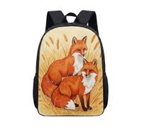 Mochila de acuarela de 17 pulgadas con diseño de ciervo para niños y adolescentes, diseño de flores rosas, 10, L, Minimalista