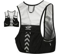 Mochila de agua con tiras reflectantes - paquete de chaleco de hidratación para corredores | Backpack de hidratación para correr ligero transpirable con bolsillo para teléfono, ajuste ajustable para