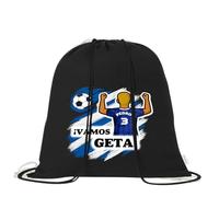 Mochila de algodón orgánico 100% con cordones | Saco multiusos ligero y reutilizable de 38x42 cm | Ideal para adultos y niños Futbol | Mochila tipo saco para gimnasio, colegio (Chico, Getafe)