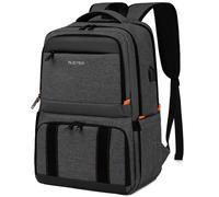 Mochila de almuerzo, mochila térmica aislada para hombres y mujeres, mochila para laptop con bloqueo RFID con puerto USB, Negro, 39,63 cm, Trabajo