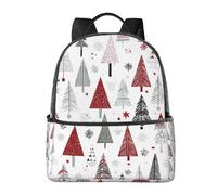 Mochila de árbol de Navidad con copo de nieve para mujeres y hombres, mochila escolar para adolescentes, mochila casual para la universidad, viajes y trabajo
