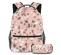 Mochila de arquitectura de acuarela con estuche para lápices, juego de 2 mochilas escolares para niños, niñas, adolescentes, bolsa de viaje para estudiantes, Multicolor#03, B：29.4x20x40cm\