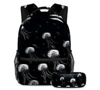 Mochila de arquitectura de acuarela con estuche para lápices, juego de 2 mochilas escolares para niños, niñas, adolescentes, bolsa de viaje para estudiantes, Multicolor#06, B：29.4x20x40cm\