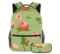 Mochila de arquitectura de acuarela con estuche para lápices, juego de 2 mochilas escolares para niños, niñas, adolescentes, bolsa de viaje para estudiantes, Multicolor#04, B：29.4x20x40cm\