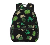 Mochila de arte para amantes de las plantas en macetas de cactus suculentos Bolso de hombro antirrobo multiusos de poliéster duradero Mochila de senderismo al aire libre para gimnasio de gran capaci