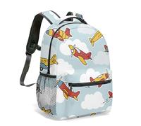 Mochila de aviación de dibujos animados, con estampado de helicóptero, resistente al agua, mochila escolar para niños y niños, selección de varios tamaños, 05., L, Casual