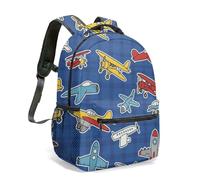 Mochila de aviación de dibujos animados, con estampado de helicóptero, resistente al agua, mochila escolar para niños y niños, selección de varios tamaños, 04., L, Casual