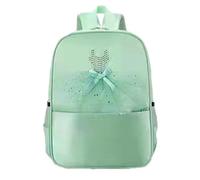 Mochila de baile de ballet, Princess Dress School, linda ballet Dance Bag, Sturdy Nylon Material, portátil ligero diseño, perfecto para viajes al aire libre, verde, Se référer au descriptif
