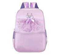Mochila de baile de ballet, Princess Dress School, linda ballet Dance Bag, Sturdy Nylon Material, portátil ligero diseño, perfecto para viajes al aire libre, malva, Se référer au descriptif