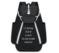 Mochila De Baloncesto Personalizada De Gran Capacidad Logotipo Personalizado Bolsa De Entrenamiento Multifuncional Al Aire Libre Impresión De Números Deportes Baloncesto Bolsa Black,32 * 23 * 47cm