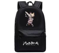 Mochila de Black Clover Mochila escolar negra informal de moda Mochila de dibujos animados simple Mujeres Hombres Niños