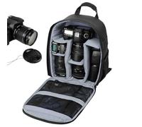 Mochila de cámara de viaje - Bolsa de almacenamiento DSLR profesional, organizador de equipos de fotografía impermeable | Casa de piernas con cierre de cremallera DSLR multifuncional, Gris,