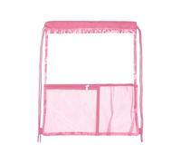 Mochila de cinta elástica, transparente de PVC, impermeable, diseño ligero, espacioso con acceso rápido para gimnasio, playa, viajes, festival al al aire libre, 18,9 x 15,75 x 1,97 pulgadas, rosa, Se