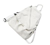 Mochila de Color Sólido Para Mujeres Estilos Japoneses Crossbody Bag Canvas Bandolera Señoras Bolso de Viajero Moda Mochila Escolar Mujeres Bolso Sólido Crossbody Bolsa Lona Mochila Moda, Blanco