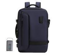Mochila de compresión al vacío para viajes, bolsa de senderismo antirrobo expandible | Mochila de tela Oxford impermeable con puerto USB | Ahorro de espacio para hombres | Separación seca y húmeda y