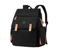 Mochila de correr para mujer, mochila LAND con mochila acolchada con gran capacidad, bolsa de viaje de maternidad, mochila de bebé, gato, Negro, Talla única