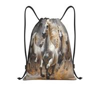 Mochila de Cuerda, Caballo Africano Corriendo Bolsa de Cordón Moderno Unisex Bolsa de Deporte para Vacaciones Playa Yoga 36X42cm