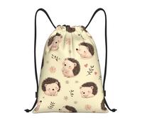 Mochila de Cuerda, Lindo Erizo de Invierno Bolsas de Cuerdas con cordón Práctico Deporte Bolso de Gimnasia para Adulto Mujer Viaje 36X42cm