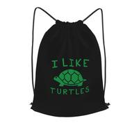 Mochila De Cuerda Me Gustan Las Turtles Casual Mochila Gimnasio Gran Capacidadte Bolsa De Cordón para Vacaciones Acampada Natación 39X46Cm