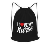 Mochila De Cuerdas Amo A Mi Enfermera Ajustable Mochila Gym Gran Capacidadte Bolsa De Cordón para Natación Viaje Vacaciones 39X46Cm