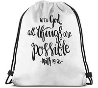 Mochila De Cuerdas Esperanza Cita Todo Es Posible Bolsas De Cuerdas Unisex Bolsas De Gimnasia Durable Mochila Deportiva para Gimnasia Gimnasio Viajar 36X42Cm