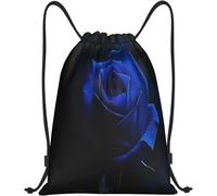 Mochila De Cuerdas Fotografía De Una Rosa Azul Bolsas De Gimnasia Ajustable Bolsas De Cuerdas Deportiva Mochila Deportiva para Playa Tiempo Libre Gimnasia 36X42Cm