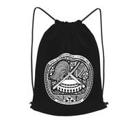 Mochila De Cuerdas Lobo De Mar De Samoa Americana Impermeable Bolsa Gimnasio Ajustable Bolsas Deportivas para Mujer Playa Vacaciones 39X46Cm