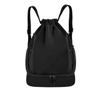 Mochila De Cuerdas Neoreser con Compartimento de Zapatos, Bolsillo Ligero para Playa y Gym, Malla Agua Senderismo, Natación, Fitness, Baloncesto