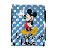 Mochila de cuerdas para MUDA DE ROPA personalizada. Ideal para dejar una muda completa en el colegio. VUELTA AL COLE. Regalos personalizados. Diferentes modelos a elegir (Mickey azul)