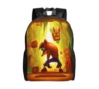 Mochila de dibujos animados Crash Bandicoot n2436 para senderismo, bolso de anime, bolso para portátil