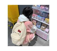 Mochila de dibujos animados Kitty Hello de peluche, bolso de hombro bordado de gran capacidad para niñas
