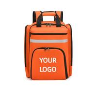 Mochila De Emergencia Impermeable Personalizada con Logotipo Impreso Mochila De Emergencia Médica Bolsa De Rescate Orange,15 Inches