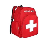 Mochila de emergencia roja bolsa de primeros auxilios vacía médica primeros auxilios mochila tratamiento primeros auxilios bolsa de trauma para senderismo camping cuidado de día vacaciones al aire