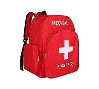 Mochila de emergencia roja bolsa de primeros auxilios vacía médica primeros auxilios mochila tratamiento primeros auxilios bolsa de trauma para senderismo camping cuidado de día vacaciones al aire