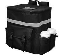 Mochila de entrega de alimentos - Bolsa aislada de 35 x 20 x 40 cm, impermeable, portátil | Traveling Camping Picnic, utilidad de salida a la playa, bolsa resistente con bolsillos para 4 tazas,