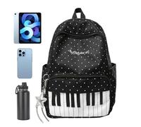 Mochila de Equipaje de Mano Estampado de Piano y Gran Capacidad