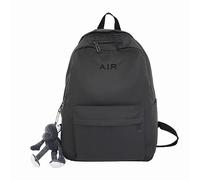 Mochila de estudiante Mochila de estudiante Mochila simple con gran capacidad y lindo colgante mochilas hombres, gris, Einheitsgröße, Mochilas de viaje