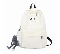 Mochila de estudiante Mochila de estudiante Mochila simple con gran capacidad y lindo colgante mochilas hombres, Blanco, Einheitsgröße, Mochilas de viaje