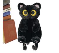 Mochila de felpa linda - Mochila para niños con gatos, mochila escolar