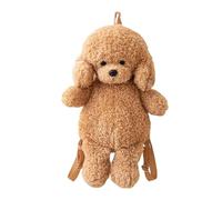 Mochila De Felpa Para Perros: Adorable Mochila De Animales, Paquete Esponjoso Estilo Dibujos Animados, De Almacenamiento Portátil Que Proporciona Una Estética Divertida Con Cierre De Cremallera