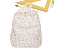 Mochila de flores - mochila con patrón floral de gran capacidad - Mochila de viaje para cartera, tablet, laptop, botella de agua, papelería, libros, ropa, teléfono celular, a, Refer to